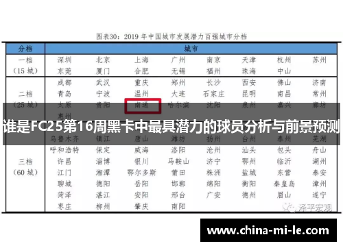 谁是FC25第16周黑卡中最具潜力的球员分析与前景预测 谁是FC25第16周黑卡中最具潜力的球员分析与前景预测